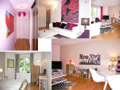 Appartement parisien magenta design colore